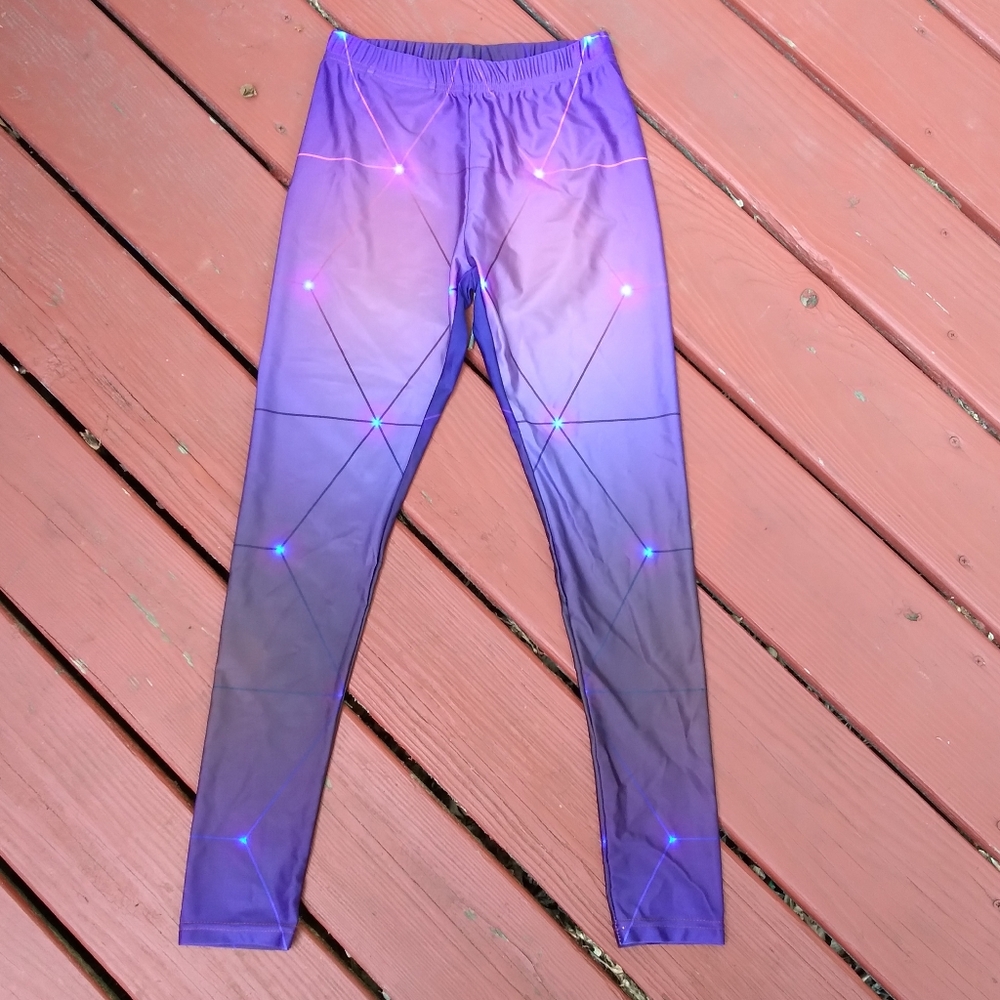 NWOT Purple Pink Shiny Leggings